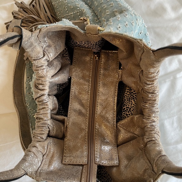 Denim bag Gypsy Tote, hobo, hippie  bag y2k - Picture 7 of 8